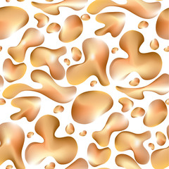 Abstract liquid gold vector seamless pattern.