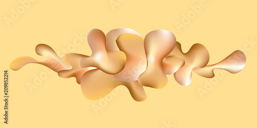 Gold soft organic shapes ve...