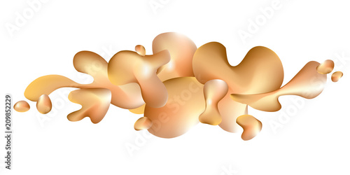 Gold soft organic shapes ve...