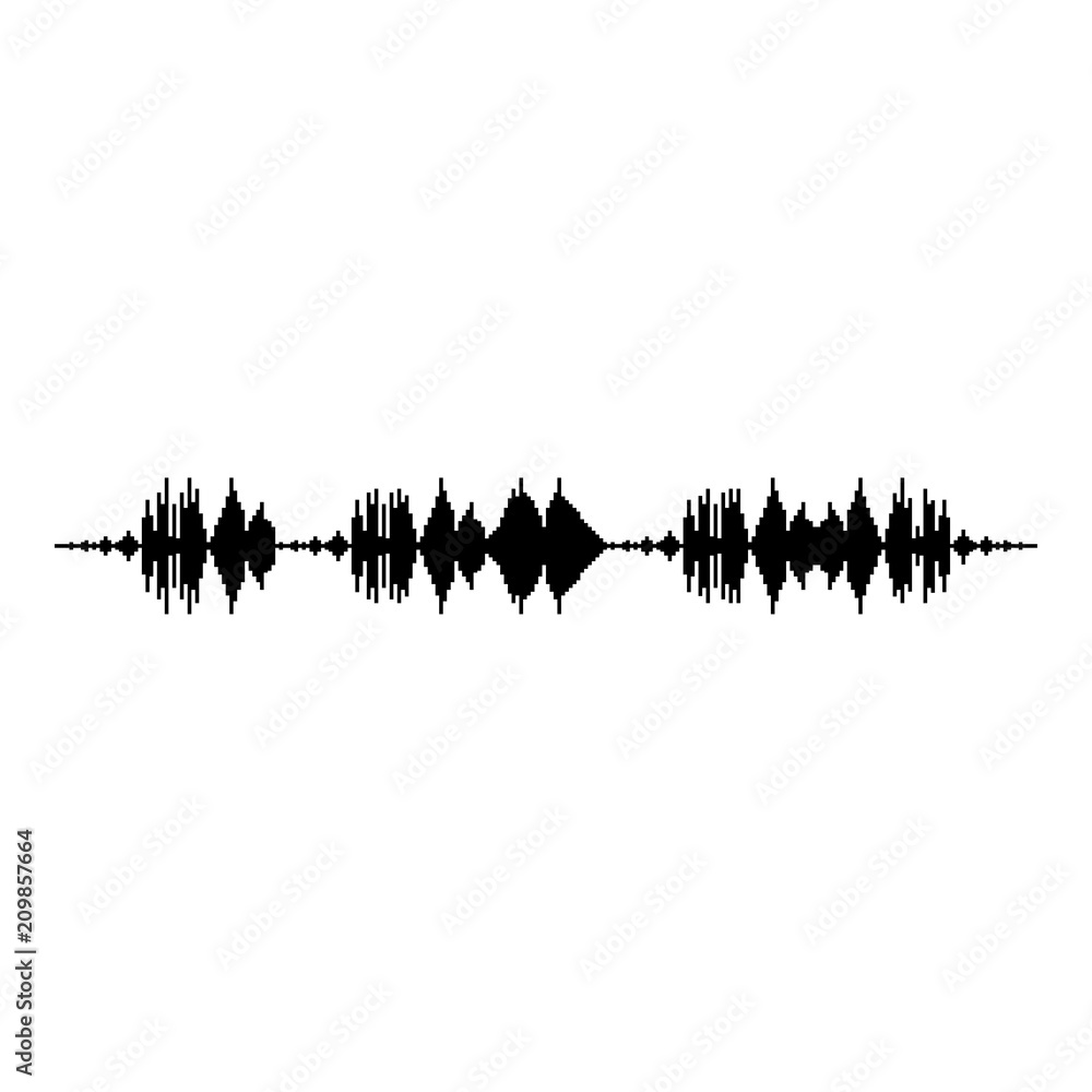 Soundtrack pulse music player audio wave equalizer element floating sound  wave icon black color illustration flat style simple image Stock Vector |  Adobe Stock, image size:1000x1000