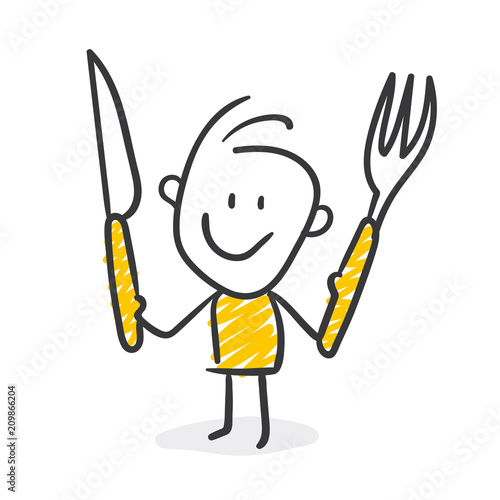 Strichfiguren Strichm nnchen Besteck Essen Nr 239 Stock