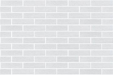 Wall Mural - vector seamless white brick wall.