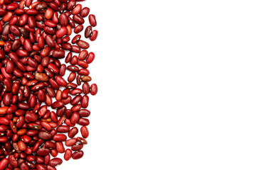 Wall Mural - Pile of red kidney bean, canned beans isolated on white background