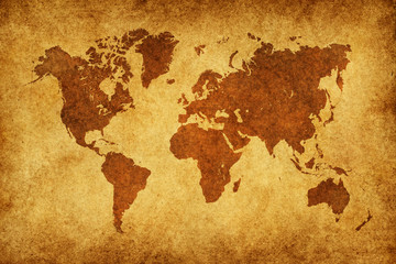 World Map Paper Vintage