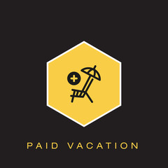 Wall Mural - Paid vacation Icon