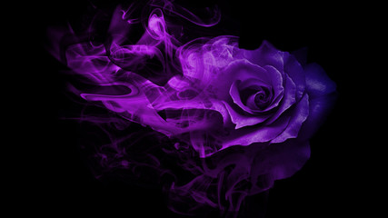 smoke rose from