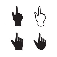 Wall Mural - Zeigefinger Set Icons