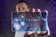 © photon_photo - The concept of business, technology, the Internet and the network. A young entrepreneur working on a virtual screen of the future and sees the inscription: Distribution