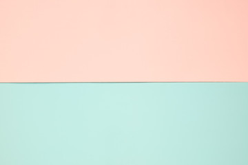 Light green and orange pastel paper color for background