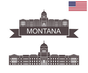 Wall Mural - State of Montana. Montana State Capitol in Helena