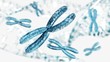 Chromosome close-up, DNA,
3D rendering
