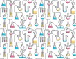 © Agor2012 - Seamless pattern from chemical glassware, flasks, reactions. Included in swatches panel.