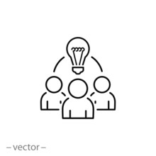 Collaboration Idea Icon Vector