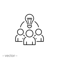 collaboration idea icon vector