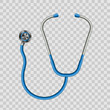 Creative vector illustration of medical health care stethoscope isolated on transparent background. Art design medicine equipment. Abstract concept graphic element
