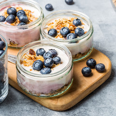 Wall Mural - Yogurt with Homemade Granola and Blueberries