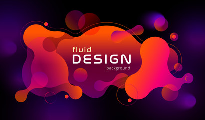Wall Mural - colorful geometric background design. fluid shapes composition with trendy gradients. eps10 vector.