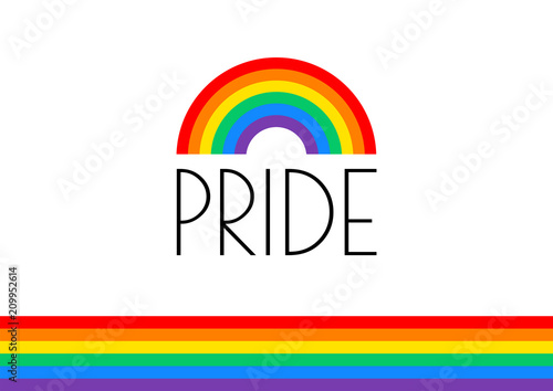 Pride Rainbow Flag Banner Or Logo Vector Illustration Buy This