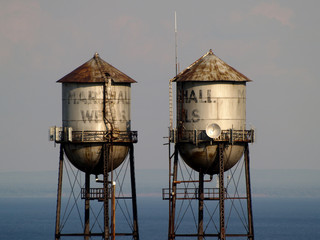 tower, water, sky, blue, tank, lamp, light, architecture, old, building, storage, structure, control, industry, water tower, metal, industrial, travel, white, supply, steel, tall, lantern, street, con