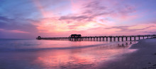 Pink And Purple Sunset Over The Naples Pier