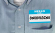 Hello I Am Onboarding New Employee Nametag 3d Render Illustration