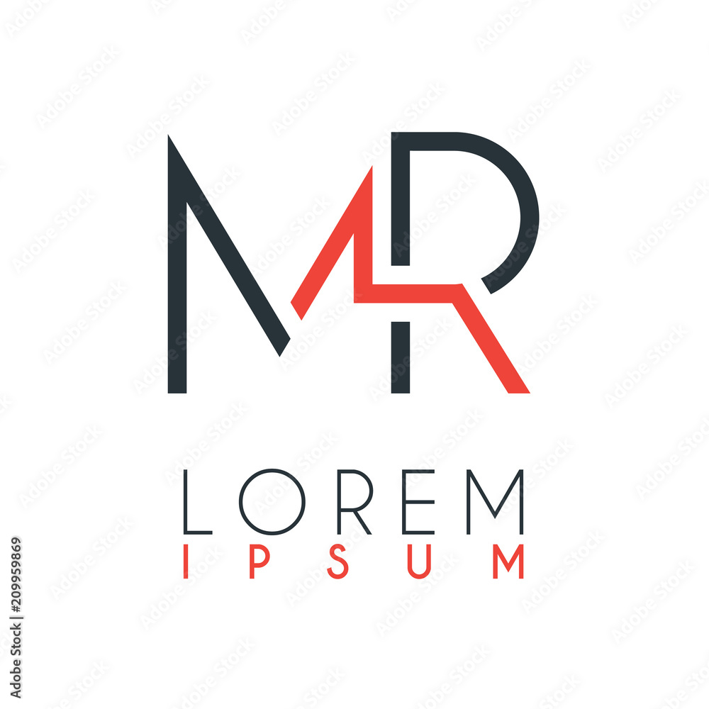 M With R The logo between the letter M and letter R or MR with a certain ...