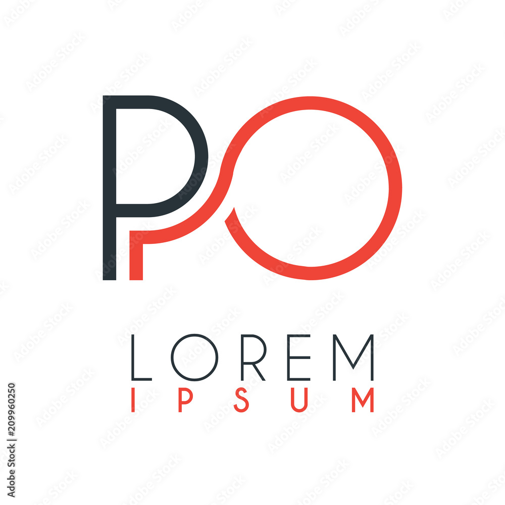 The logo between the letter P and letter O or PO with a certain ...