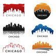 Chicago City Skyline Landscape Logo Template