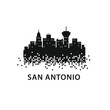 San Antonio City Skyline Logo Vector