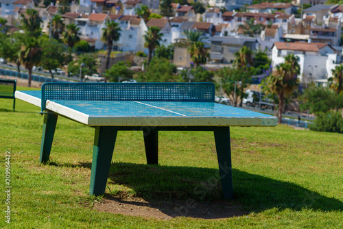 Tabletennis Or Ping Pong Table In The City Park Outdoor At