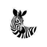 Fototapeta Fototapeta z zebrą - zebra icon
