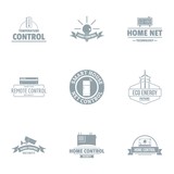 Fototapeta Londyn - Home control logo set. Simple set of 9 home control vector logo for web isolated on white background