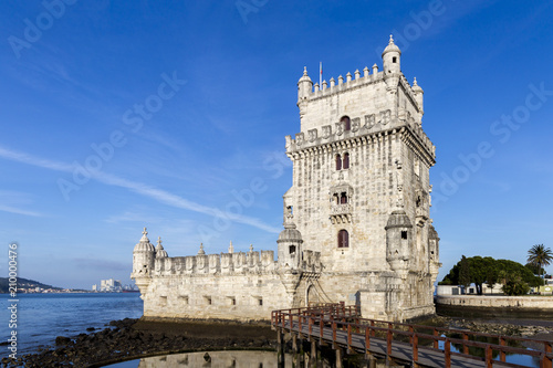 Plakat Belem Tower w Lizbonie w Portugalii