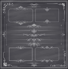 Wall Mural - vector calligraphic ornament set