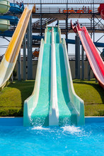 Slides In The Water Park.