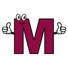 Cartoon Letter M Character