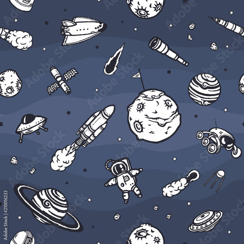 recznie-rysowane-astronomia-doodle-wzor