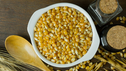 Canvas Print - corn seeds close up background image.