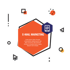 Canvas Print - E-Mail Marketing Infographic Icon