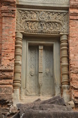 relief angkor ancient temple cambodia sculpture