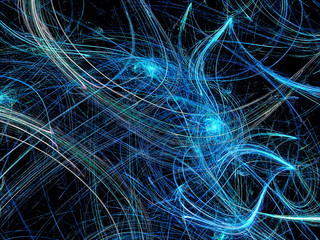 Wall Mural - chaos curves - abstract digitally generated image