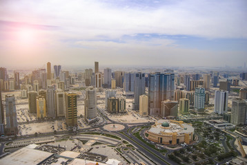Wall Mural - View of Abu Dhabi city, United Arab Emirates