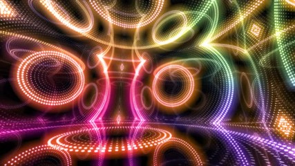 Wall Mural - disco club room space illumination neon light floor wall
