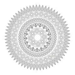 Poster - Mandala in black and white colors vector illustration graphic design