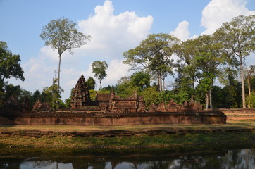 Canvas Print - Banteay Srei angkor cambodia ancient sculpture relief