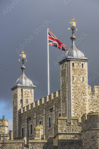 Plakat Widok z Tower of London. Londyn, Anglia