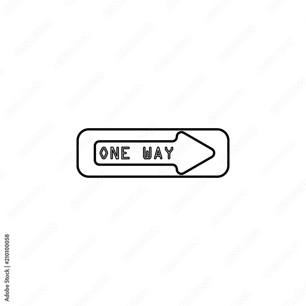 One Way Sign Detailed Icon sign one way icon. Element of traffic signs icon for mobile concept and ...