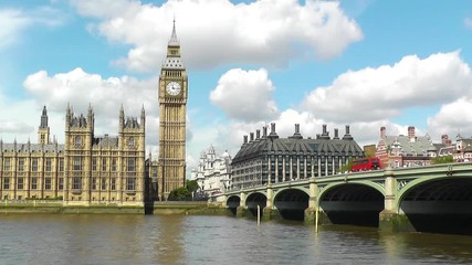 Wall Mural - Big Ben and the Houses of Parliament in London.