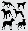6 dogs silhouette