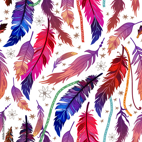 ethnic-feather-seamless-pattern-in-boho-style